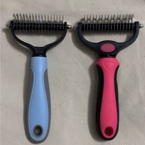 2 Undercoat Rake Pet Grooming Brush
